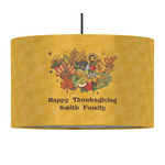 Happy Thanksgiving 12" Drum Pendant Lamp - Fabric (Personalized)
