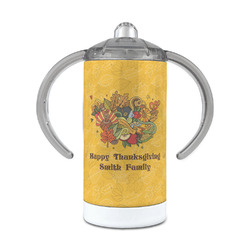 Happy Thanksgiving 12 oz Stainless Steel Sippy Cup (Personalized)