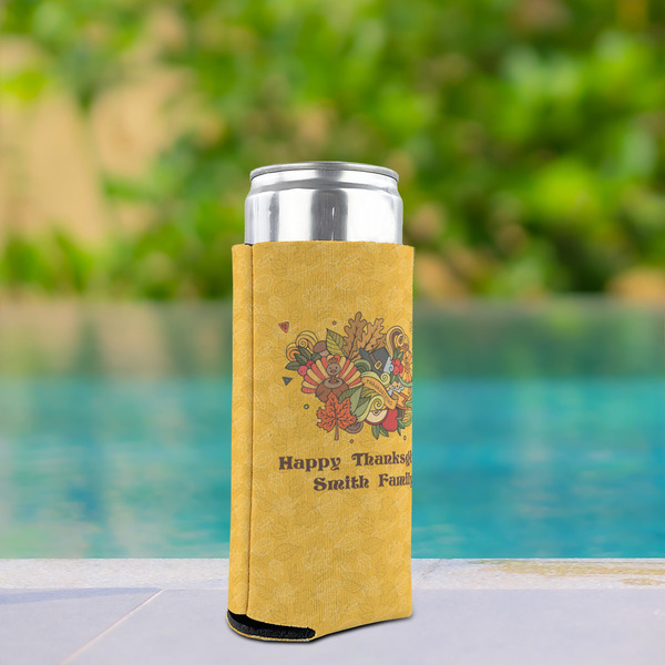 Happy Thanksgiving Can Cooler - Tall 12oz - In Context