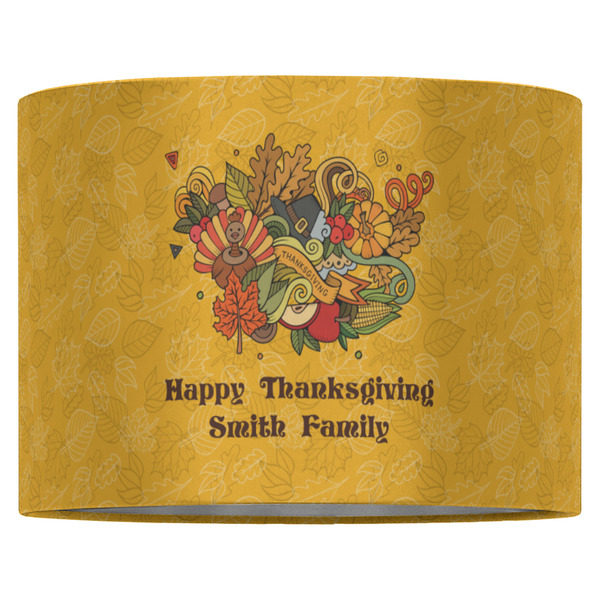 Happy Thanksgiving 16" Drum Lampshade - FRONT (Fabric)