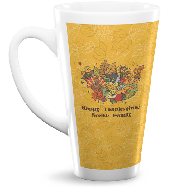 Custom Happy Thanksgiving Latte Mug (Personalized)