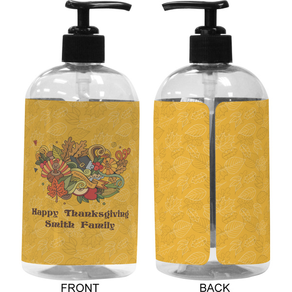 Happy Thanksgiving 16 oz Plastic Liquid Dispenser (Approval)
