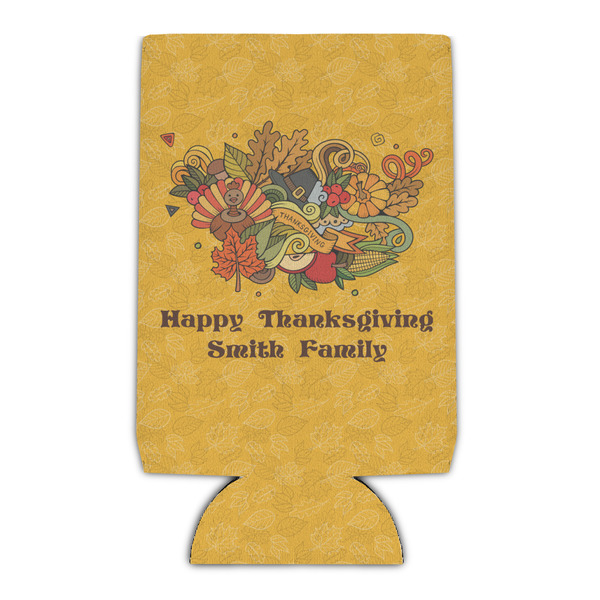 Custom Happy Thanksgiving Can Cooler (16 oz) (Personalized)