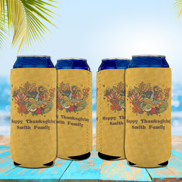 Happy Thanksgiving 16oz Can Sleeve - Set of 4 - LIFESTYLE