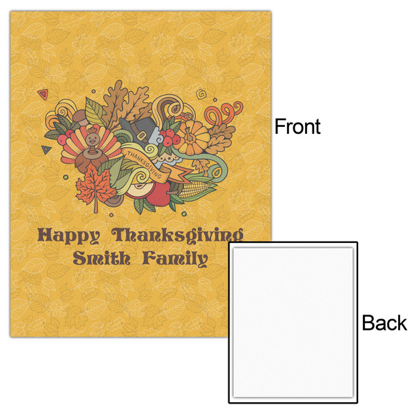 Happy Thanksgiving 16x20 - Matte Poster - Front & Back