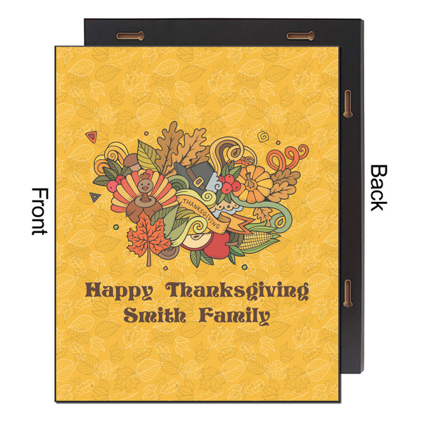 Happy Thanksgiving 16x20 Wood Print - Front & Back View