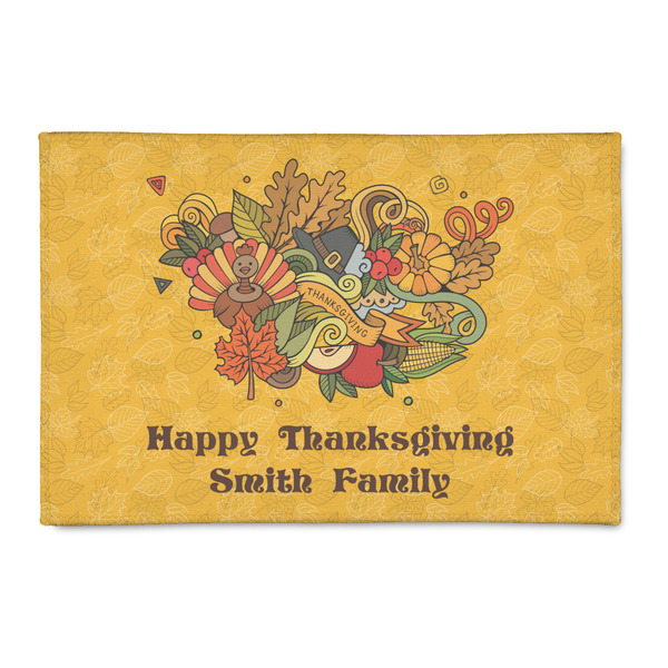 Custom Happy Thanksgiving 2' x 3' Indoor Area Rug (Personalized)