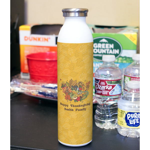 Happy Thanksgiving 20oz Water Bottles - Full Print - In Context