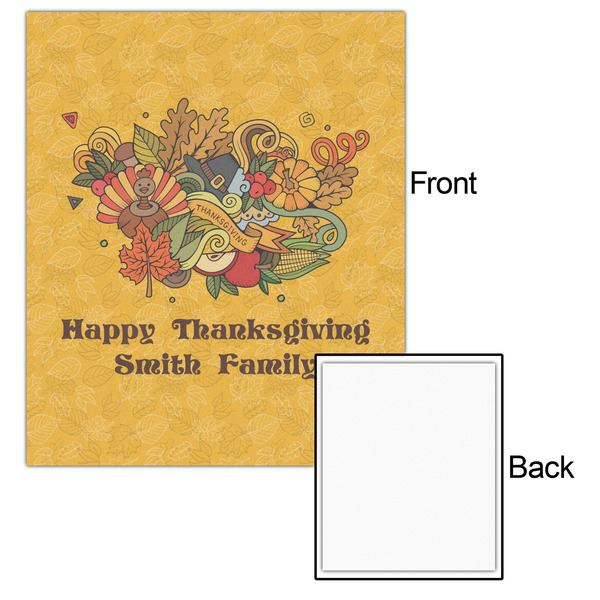 Happy Thanksgiving 20x24 - Matte Poster - Front & Back
