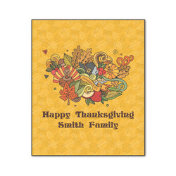 Happy Thanksgiving Wood Print - 20x24 (Personalized)
