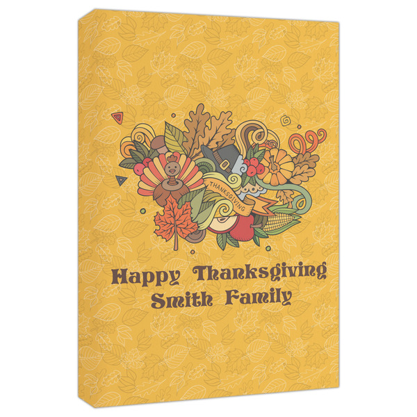 Custom Happy Thanksgiving Canvas Print - 20x30 (Personalized)