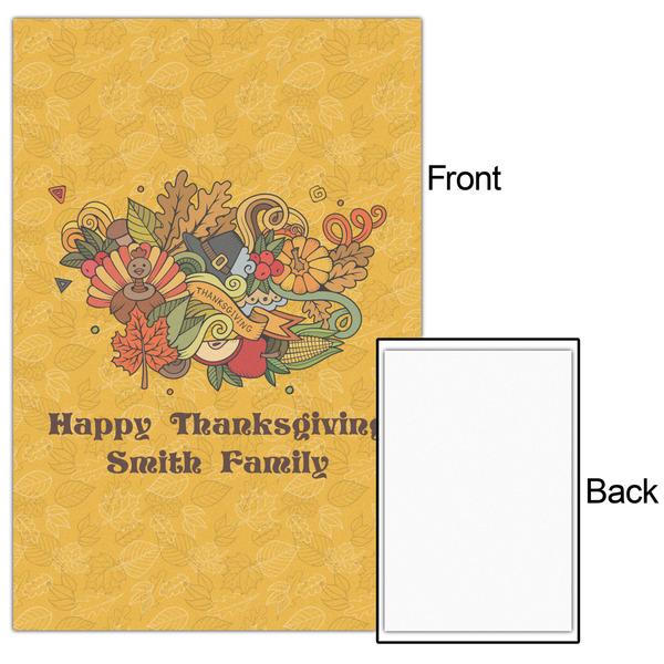 Happy Thanksgiving 24x36 - Matte Poster - Front & Back