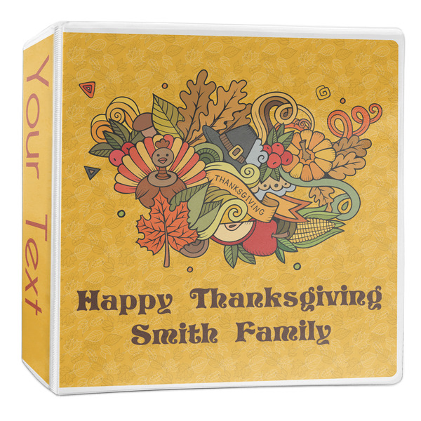 Custom Happy Thanksgiving 3-Ring Binder - 2 inch (Personalized)