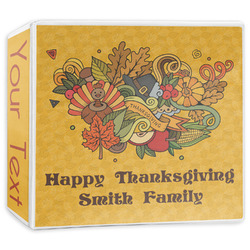 Happy Thanksgiving 3-Ring Binder - 3 inch (Personalized)