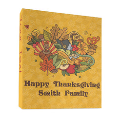 Happy Thanksgiving 3 Ring Binder - Full Wrap - 1" (Personalized)