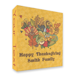 Happy Thanksgiving 3 Ring Binder - Full Wrap - 2" (Personalized)