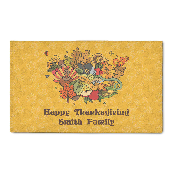 Custom Happy Thanksgiving 3' x 5' Indoor Area Rug (Personalized)