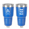 Happy Thanksgiving 30 oz Stainless Steel Ringneck Tumbler - Blue - Double Sided - Front & Back