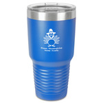 Happy Thanksgiving 30 oz Stainless Steel Tumbler - Royal Blue - Single-Sided (Personalized)