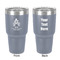 Happy Thanksgiving 30 oz Stainless Steel Ringneck Tumbler - Grey - Double Sided - Front & Back