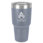 Happy Thanksgiving 30 oz Stainless Steel Tumbler - Grey - Single-Sided (Personalized)