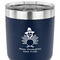 Happy Thanksgiving 30 oz Stainless Steel Ringneck Tumbler - Navy - CLOSE UP