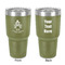Happy Thanksgiving 30 oz Stainless Steel Ringneck Tumbler - Olive - Double Sided - Front & Back