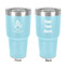 Happy Thanksgiving 30 oz Stainless Steel Ringneck Tumbler - Teal - Double Sided - Front & Back