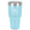 Happy Thanksgiving 30 oz Stainless Steel Ringneck Tumbler - Teal - Front