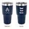 Happy Thanksgiving 30 oz Stainless Steel Ringneck Tumblers - Navy - Double Sided - APPROVAL