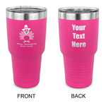 Happy Thanksgiving 30 oz Stainless Steel Tumbler - Pink - Double Sided (Personalized)
