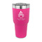 Happy Thanksgiving 30 oz Stainless Steel Ringneck Tumblers - Pink - FRONT