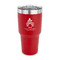 Happy Thanksgiving 30 oz Stainless Steel Ringneck Tumblers - Red - FRONT