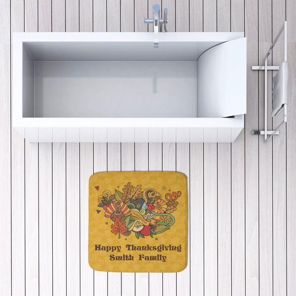 Happy Thanksgiving 48x48 Foam Memory Mat - LIFESTYLE