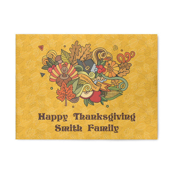 Custom Happy Thanksgiving Area Rug (Personalized)