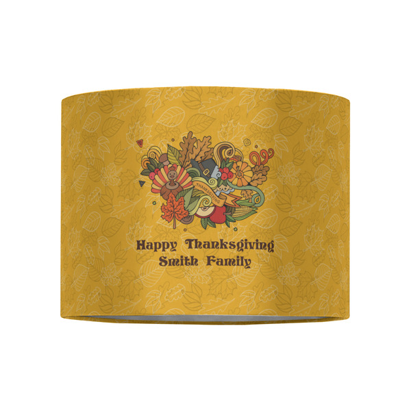 Happy Thanksgiving 8" Drum Lampshade - FRONT (Fabric)