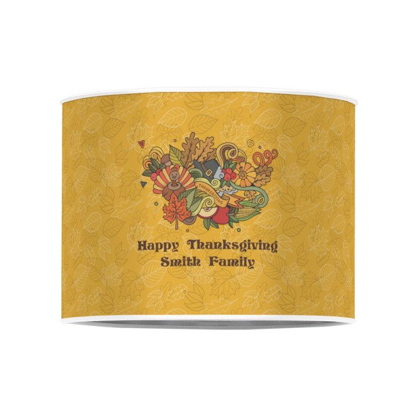 Happy Thanksgiving 8" Drum Lampshade - FRONT (Poly Film)