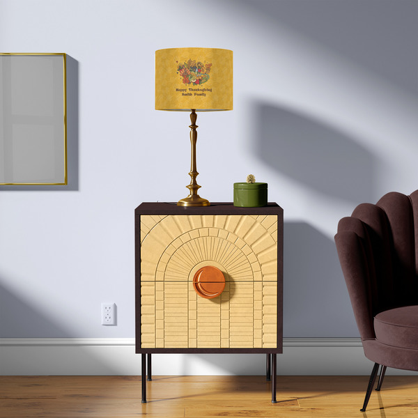 Happy Thanksgiving 8" Drum Lampshade - LIFESTYLE