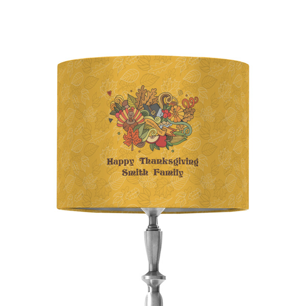 Custom Happy Thanksgiving 8" Drum Lamp Shade - Fabric (Personalized)