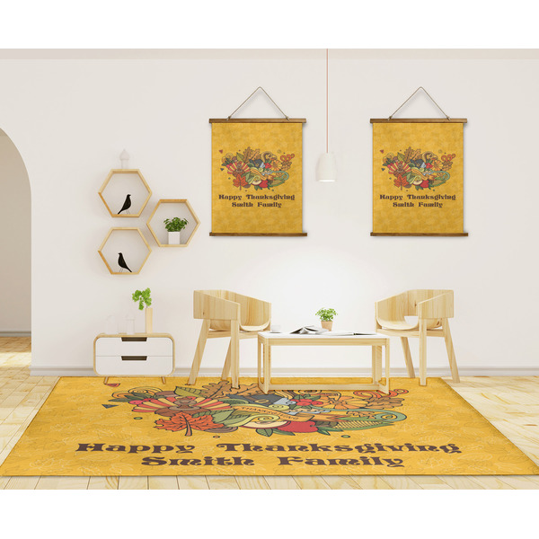 Happy Thanksgiving 8'x10' Indoor Area Rugs - IN CONTEXT