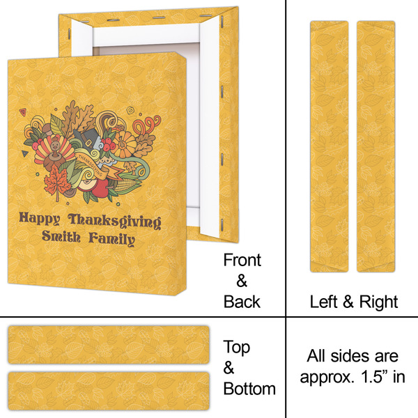 Happy Thanksgiving 8x10 - Canvas Print - Approval