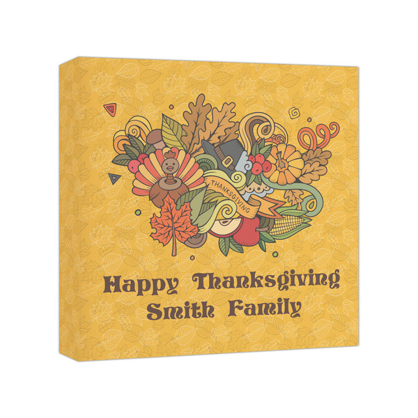Custom Happy Thanksgiving Canvas Print - 8x8 (Personalized)