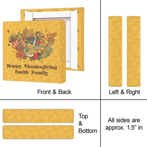 Happy Thanksgiving 8x8 - Canvas Print - Approval