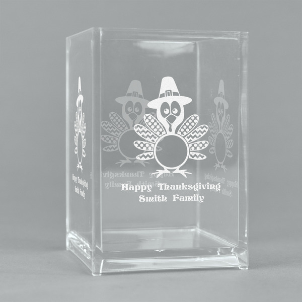 Custom Happy Thanksgiving Acrylic Pen Holder (Personalized)