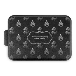 Happy Thanksgiving Aluminum Baking Pan with Black Lid (Personalized)