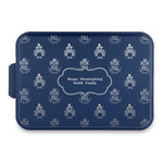 Happy Thanksgiving Aluminum Baking Pan with Navy Lid (Personalized)