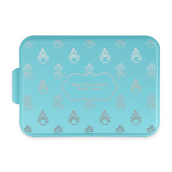 Happy Thanksgiving Aluminum Baking Pan with Teal Lid (Personalized)