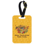 Happy Thanksgiving Metal Luggage Tag w/ Name or Text