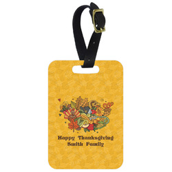 Happy Thanksgiving Metal Luggage Tag w/ Name or Text
