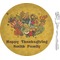 Happy Thanksgiving 8" Glass Appetizer / Dessert Plates - Single or Set (Personalized)